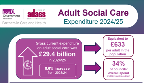 Section of Adult Social Care infographic