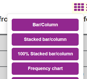 Screenshot of the change of component available selections listing