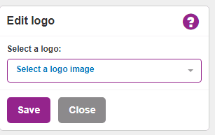 Screenshot showing details of the Add/Edit Logo  dialogue box.