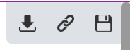 Screenshot of the 'Controls' used to download a csv file, link to the image or save the component.